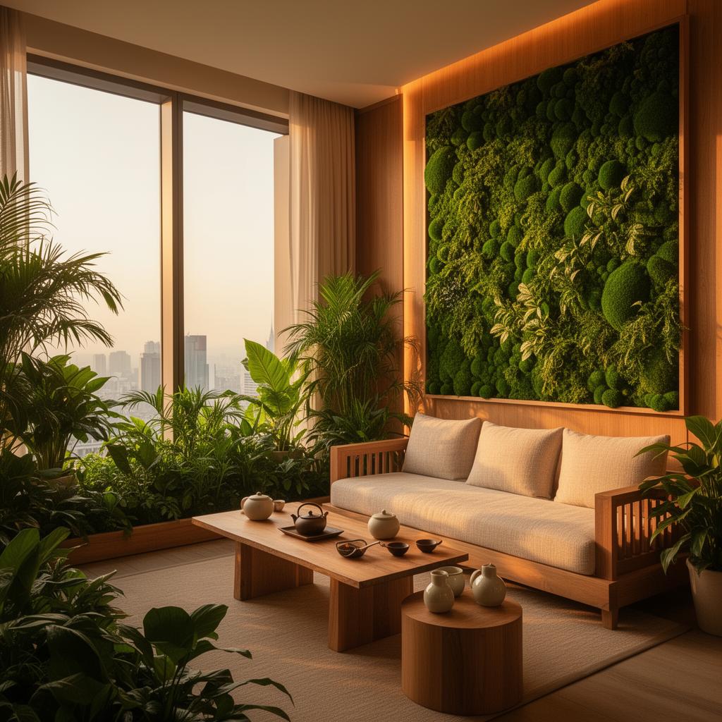Luxury apartment transformed into a biophilic wellness sanctuary