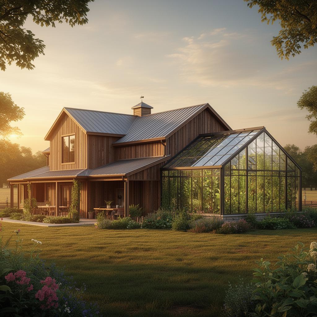 Greenhouse Barndominium™ concept visualization